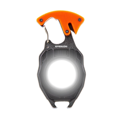 Lanterna versatila COB LED 40W, tip Gadget, EMESZON® CRW5147, 6 Moduri de iluminare, Breloc, Kit de supravietuire, portocaliu