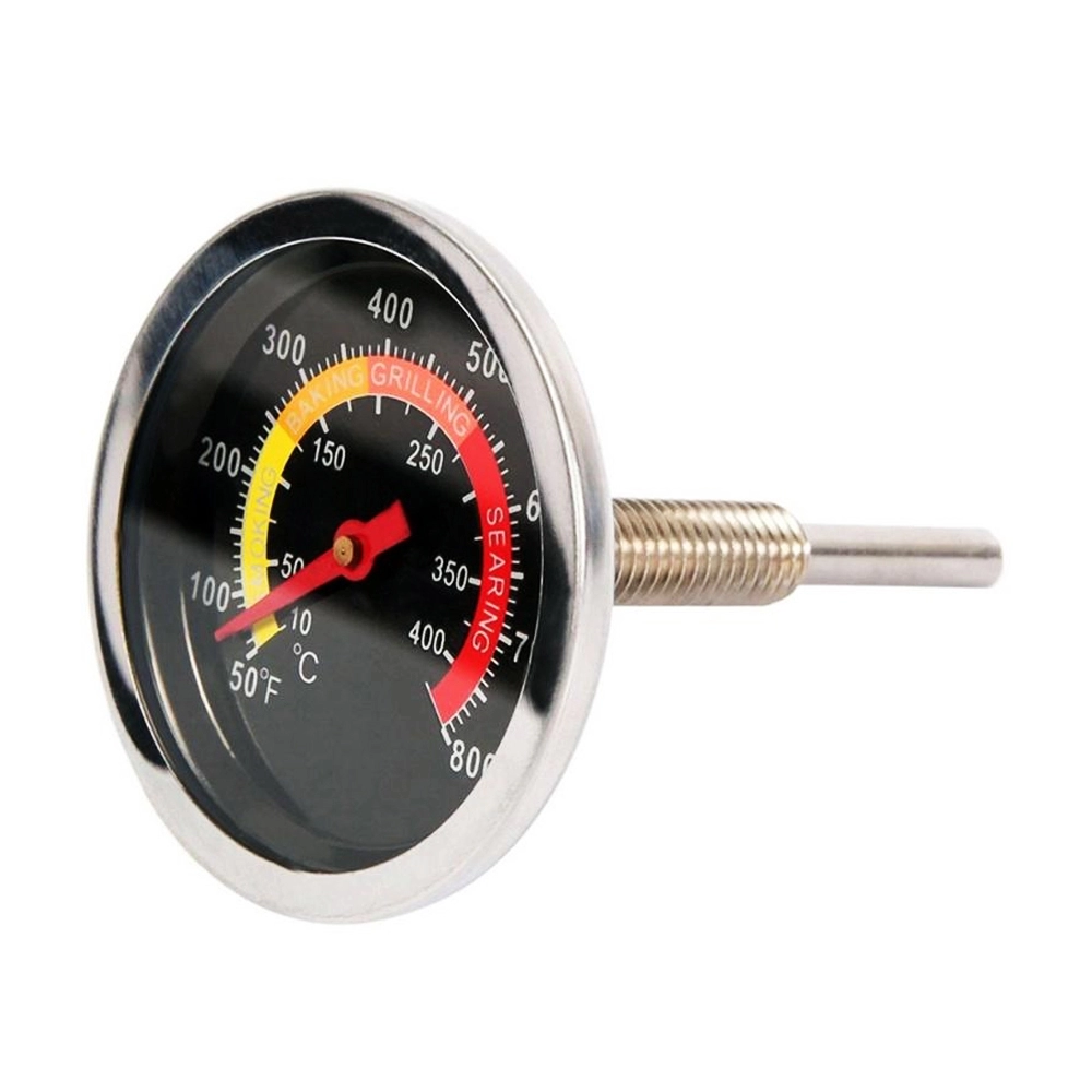 Termometru cu sonda pentru gratar, KetoTek, utilizat la BBQ si Grill, din otel inoxidabil, temperatura 10°C - 400°C, negru