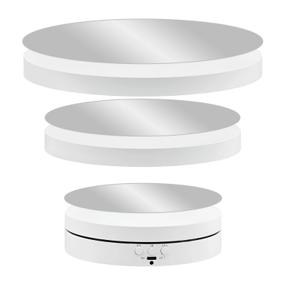 Masa Rotativa 360 electronica Foto si Video, EMESZON® RT3601, Reflexie Oglinda, Stand Rotativ 3 in 1, Prezentare produse, Alb