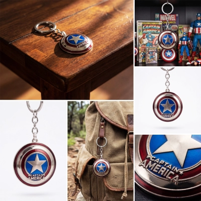 Breloc chei, model scut Captain America Avangers