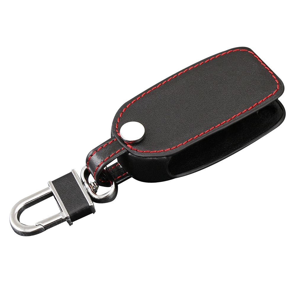 Husa telecomanda auto tip breloc pentru chei de tip briceag, marca VW, Volkswagen sau Skoda, din piele ecologica, negru
