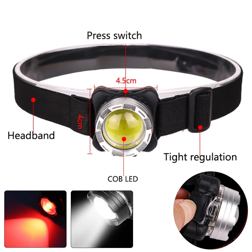 Lanterna cu fixare pe cap, Emeszon ®, LED 300 lm, acumulator cu incarcare USB la Micro USB 5V, lumina alba, rosie, strobo, negru Lanterna cu fixare pe cap, Emeszon ®, LED 300 lm, acumulator cu incarcare USB la Micro USB 5V, lumina alba, rosie, strobo, negru