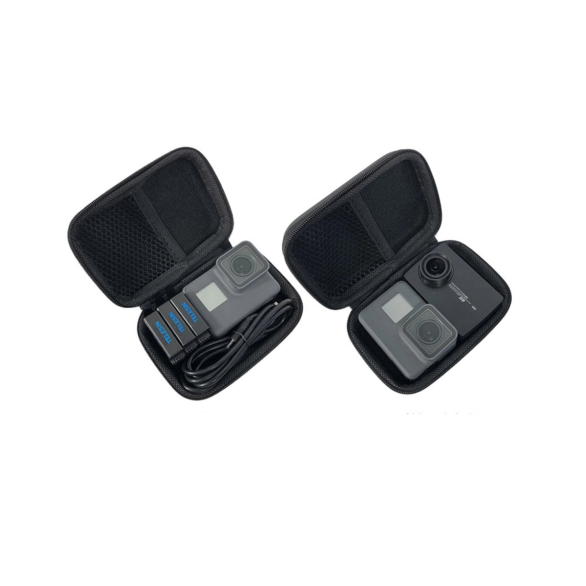 Carcasa de tip husa, Envisage, suport carduri si camera de actiune GoPro Hero, SJCAM sau camere de actiune similare, negru Carcasa de tip husa, Envisage, suport carduri si camera de actiune GoPro Hero, SJCAM sau camere de actiune similare, negru