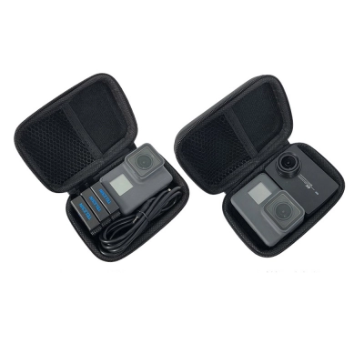 Carcasa de tip husa, Envisage, suport carduri si camera de actiune GoPro Hero, SJCAM sau camere de actiune similare, negru
