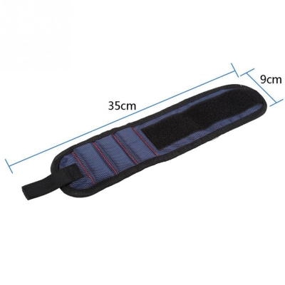 Bratara magnetica cu 6 Magneti Neodim, sustine unelte, scule de mici dimensiuni, suruburi, cuie, piulite, surubelnite, Albastru