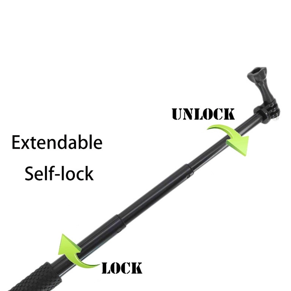 Selfie Stick GoPro, monopod telescopic pentru camere video de actiune GoPro Hero, SJ cam, Xiaomi, GitUp, capac albastru Selfie Stick GoPro, monopod telescopic pentru camere video de actiune GoPro Hero, SJ cam, Xiaomi, GitUp, capac albastru