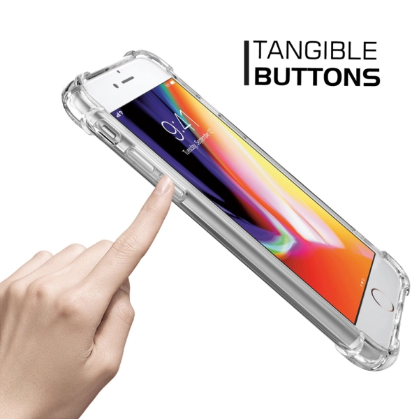Husa telefon iPhone 8, Envisage, compatibil cu iPhone 8, model Luxury A+, Bumper din silicon si trasparenta cu dubla protectie