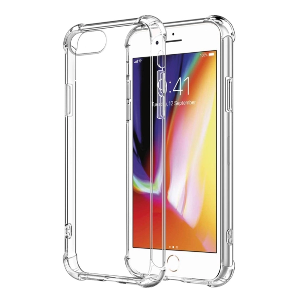 Husa telefon iPhone 7, Envisage, compatibil cu iPhone 7, model Luxury A+, Bumper din silicon si trasparenta cu dubla protectie