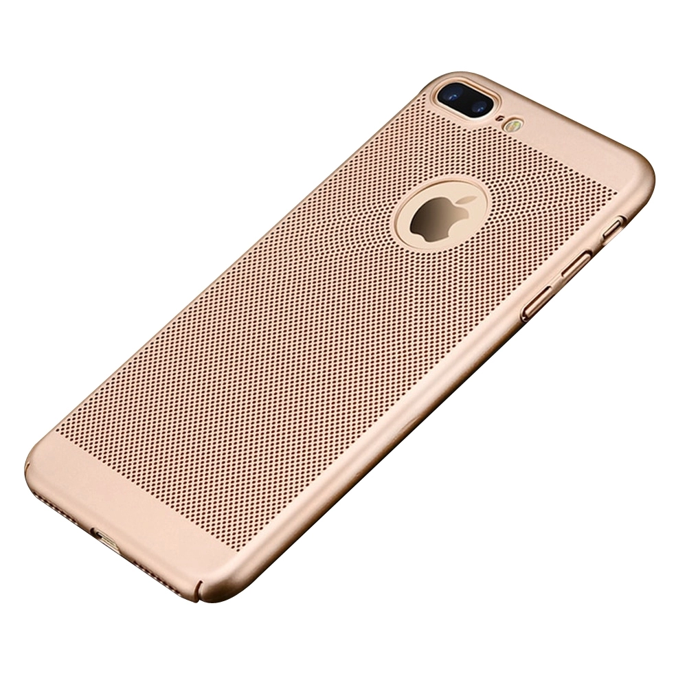 Husa telefon cu aerisire iPhone 7, Envisage, compatibil cu iPhone 7, ultra slim, protectie 3 in 1 ultra subtire, Gold