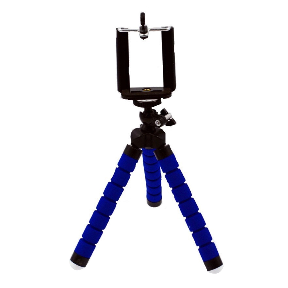 Trepied flexibil ajustabil pentru telefon, GoPro, Smartphone, Tableta, camera foto, camera cu cap rotativ de actiune, Albastru Trepied flexibil ajustabil pentru telefon, GoPro, Smartphone, Tableta, camera foto, camera cu cap rotativ de actiune, Albastru