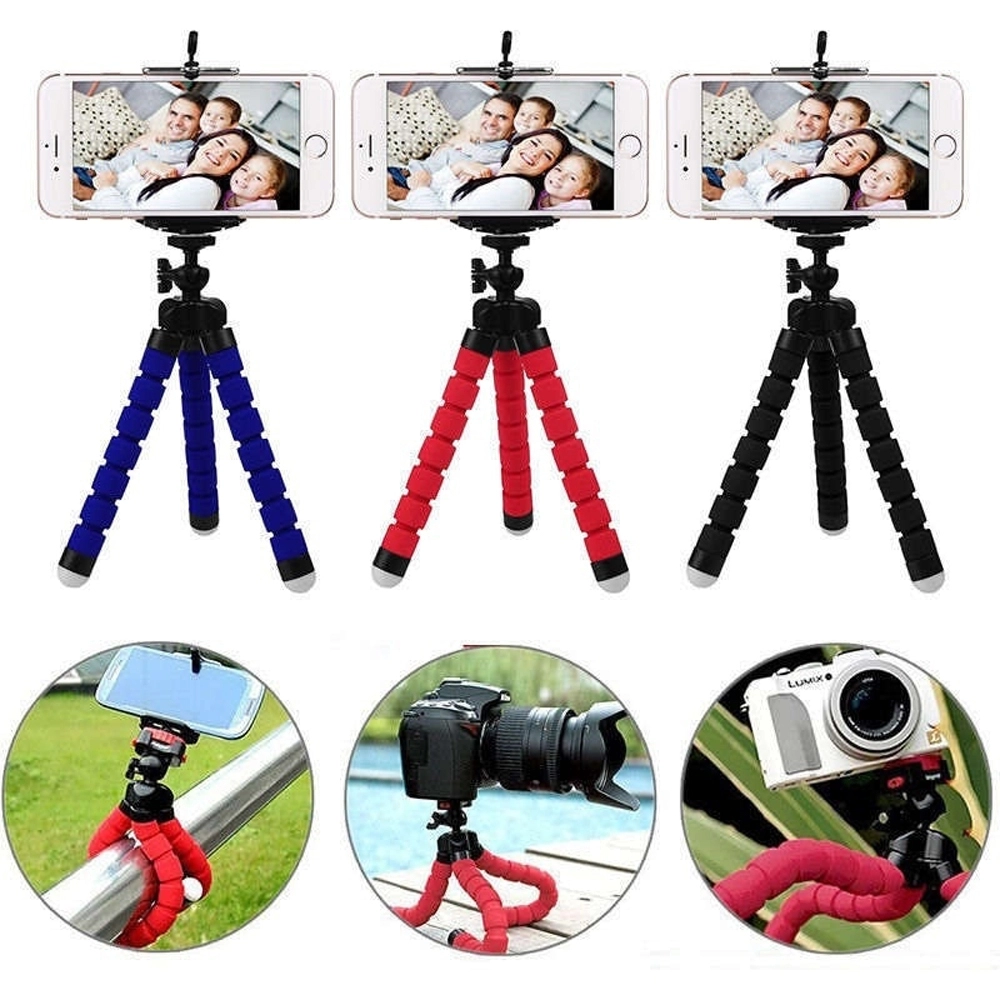 Trepied flexibil ajustabil pentru telefon, GoPro, Smartphone, Tableta, camera foto, camera cu cap rotativ de actiune, Albastru Trepied flexibil ajustabil pentru telefon, GoPro, Smartphone, Tableta, camera foto, camera cu cap rotativ de actiune, Albastru