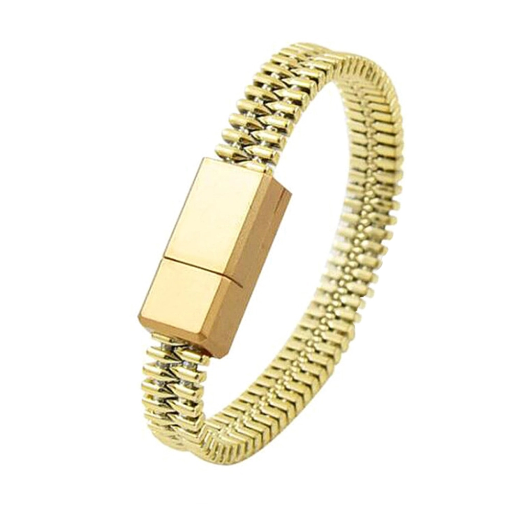 Cablu A+ micro USB tip bratara imitatie fermoar, Fast Charging 2A, 21cm, transfer date telefon, tableta, Argintiu