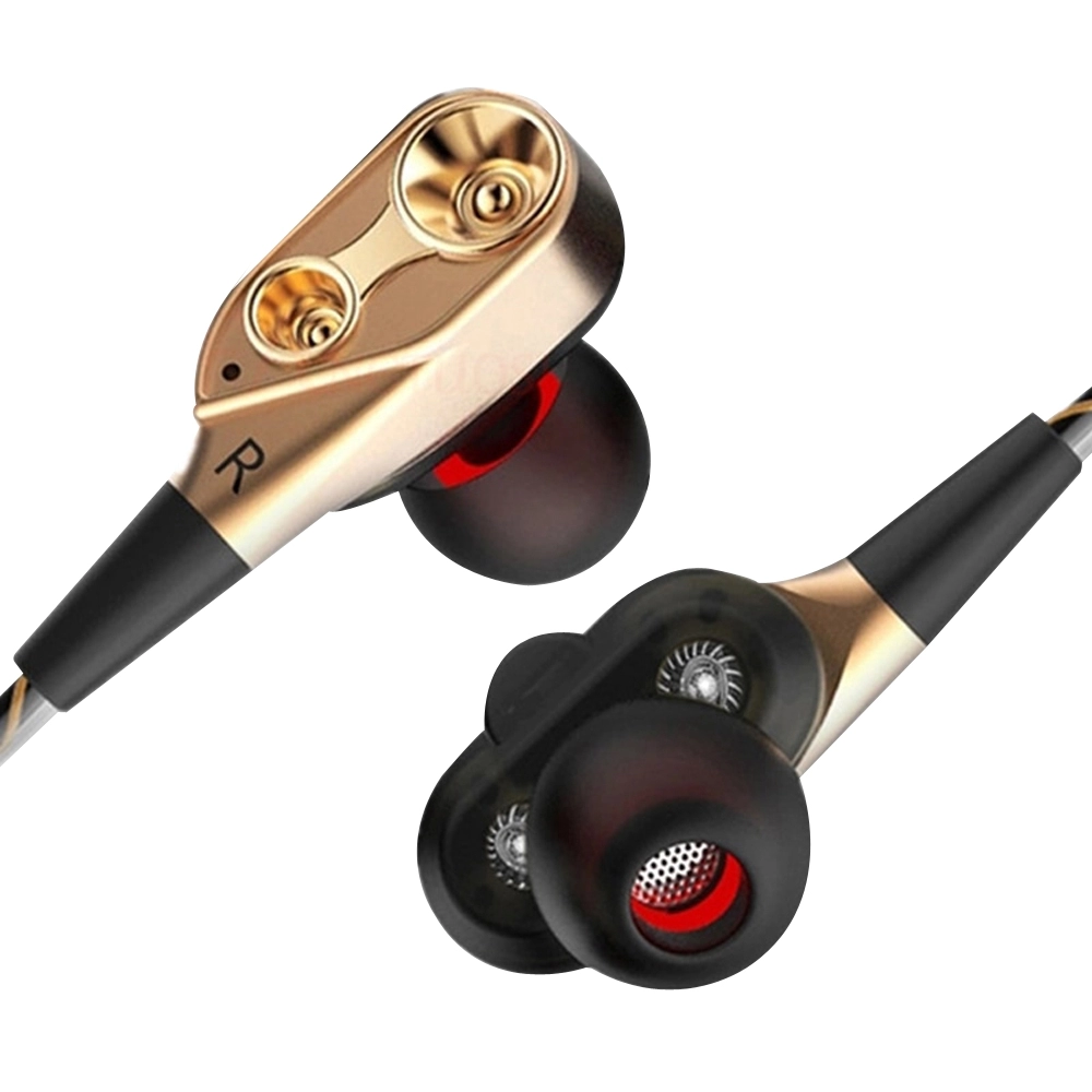 Casti stereo aurite cu microfon si control volum, Fangtuosi Earbuds, cablu flexibil, jack smartphone telefon tableta, gold Casti stereo aurite cu microfon si control volum, Fangtuosi Earbuds, cablu flexibil, jack smartphone telefon tableta, gold