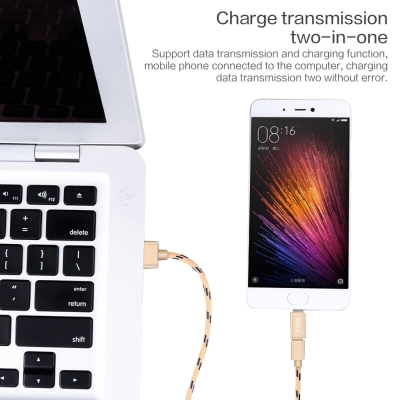 Adaptor universal Micro USB la Type C, PZOZ, pentru cablu telefon mobil, transfer de date si incarcare telefon, Gold