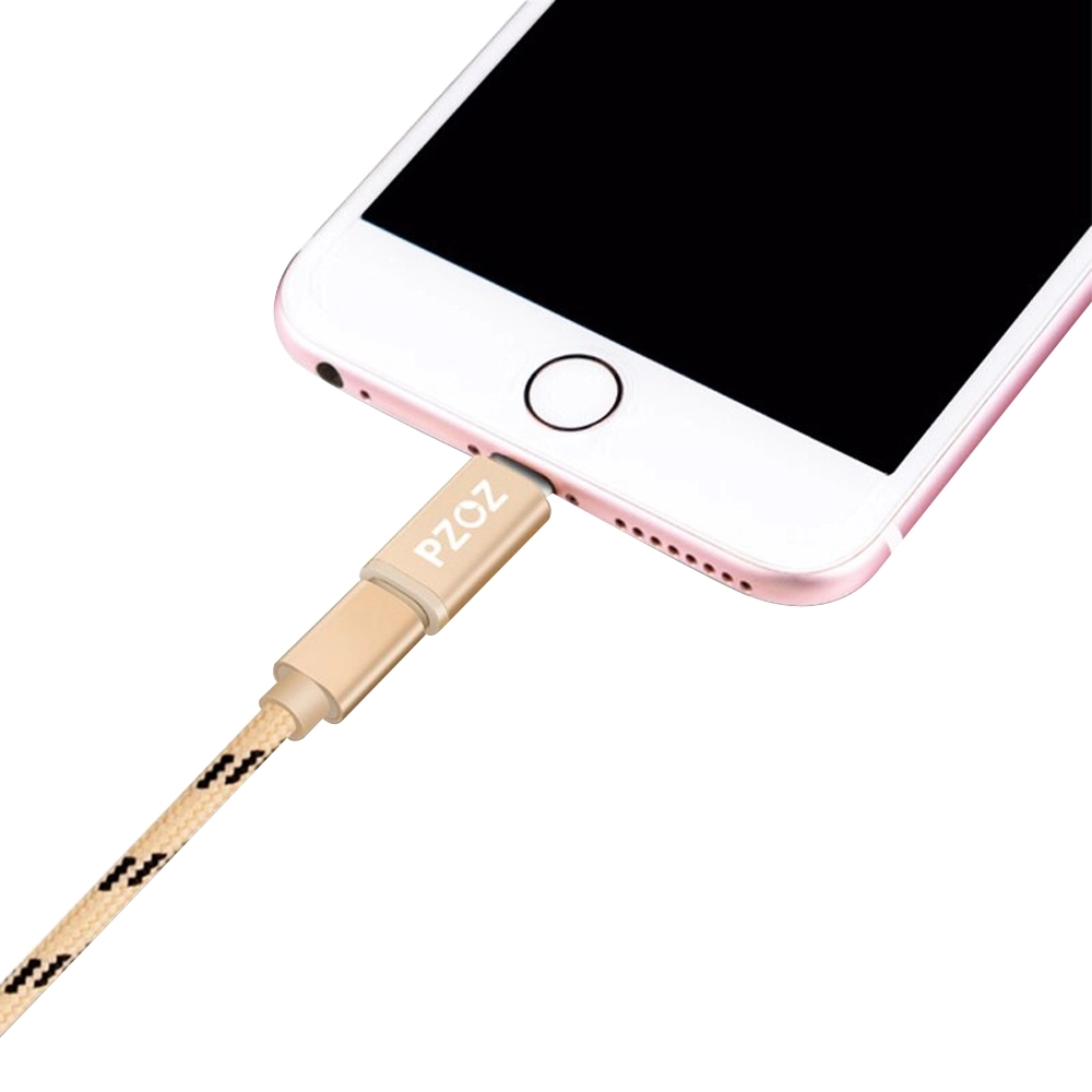 Adaptor universal Micro USB la Type C, PZOZ, pentru cablu telefon mobil, transfer de date si incarcare telefon, Gold