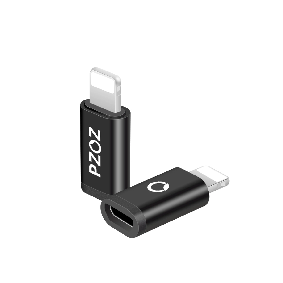 Adaptor universal Micro USB la iPhone 8 pini, PZOZ, pentru cablu telefon mobil, transfer de date si incarcare telefon, Negru Adaptor universal Micro USB la iPhone 8 pini, PZOZ, pentru cablu telefon mobil, transfer de date si incarcare telefon, Negru