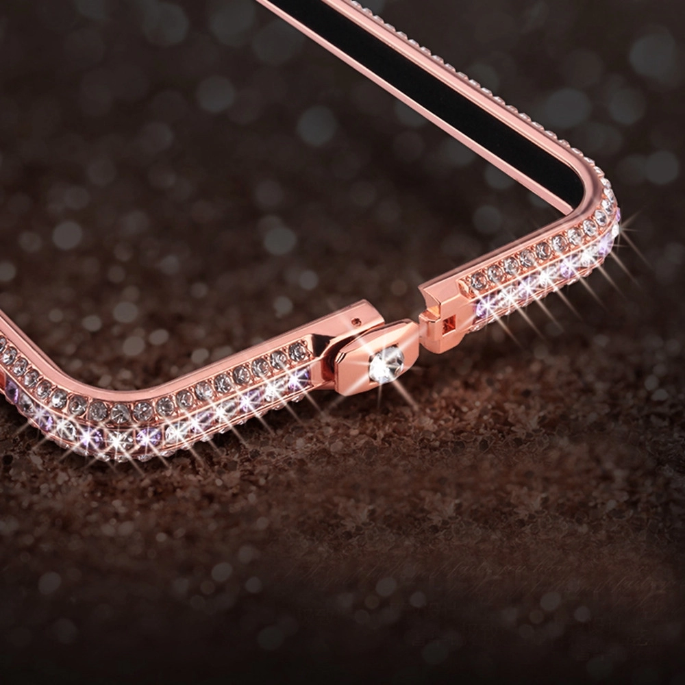 Carcasa Husa iPhone 7, Envisage, Bumper Luxury, compatibila cu iPhone 7, placata cu diamante cristale, Argintiu