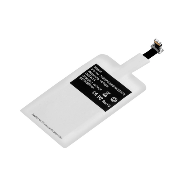 Incarcator Wireless Receiver iPhone, Envisage, Receiver Wireless 5V 1A, compatibil cu iPhone, model SGQ1, incarcare telefon, alb