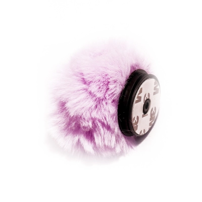 Pamponas blana pentru husa spate telefon mobil, mov