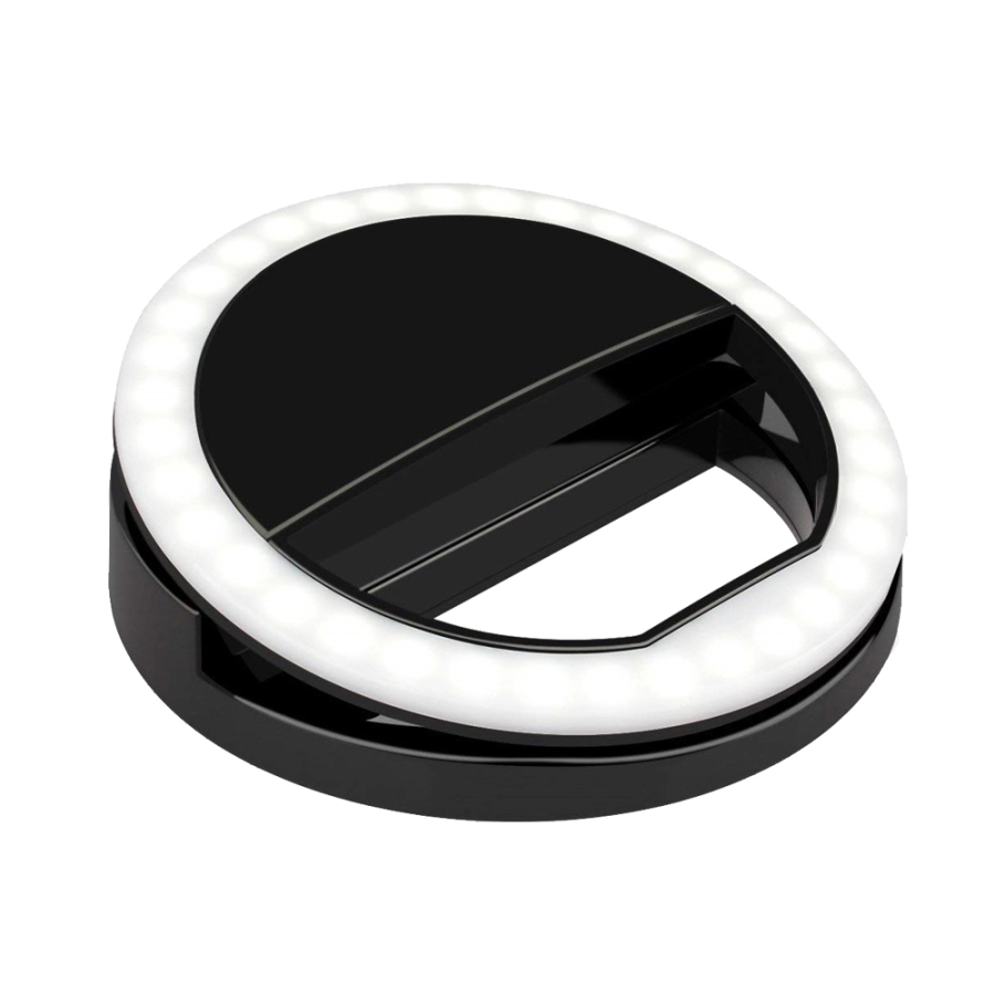 Selfie Light, Envie, Lampa lumina portabila cu inel LED, Selfie Ring Light telefon mobil smartphone, negru
