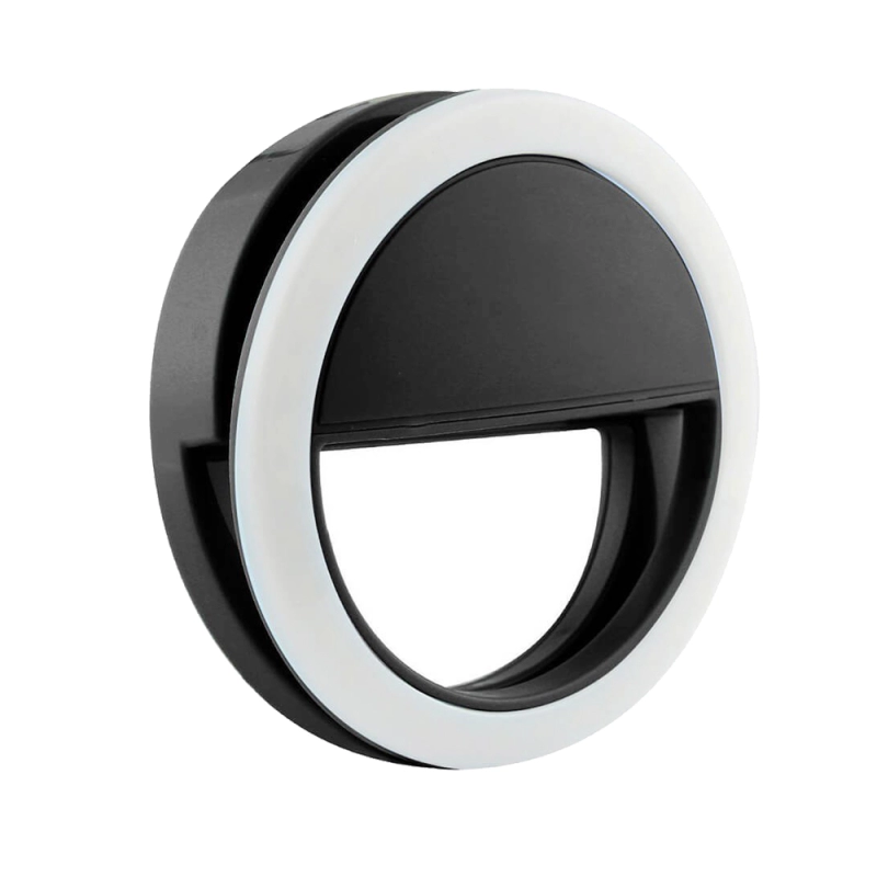 Selfie Light, Envie, Lampa lumina portabila cu inel LED, Selfie Ring Light telefon mobil smartphone, negru