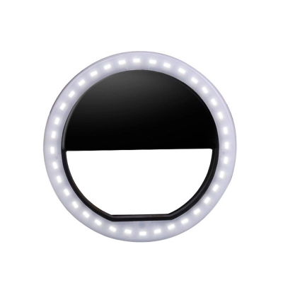Selfie Light, Envie, Lampa lumina portabila cu inel LED, Selfie Ring Light telefon mobil smartphone, negru