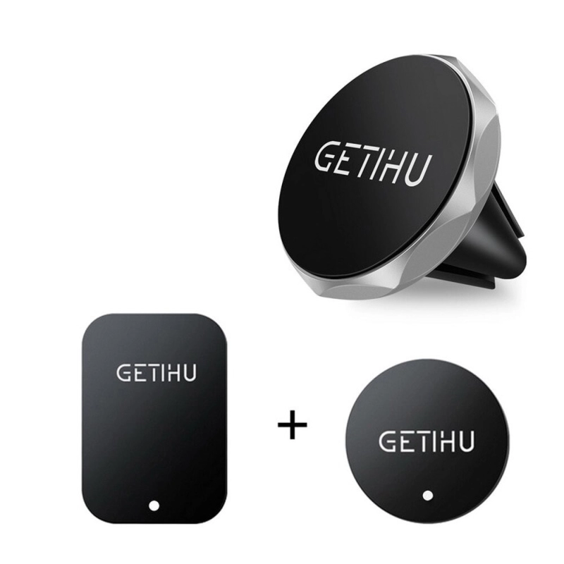 Suport auto Getihu cu magnet pentru telefoane mobile si tablete pana in 7 inch, Argintiu