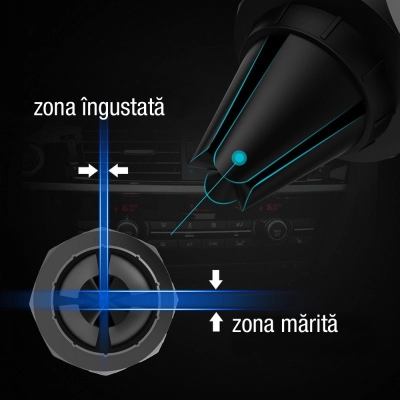 Suport auto Getihu cu magnet pentru telefoane mobile si tablete pana in 7 inch, Aur Galben