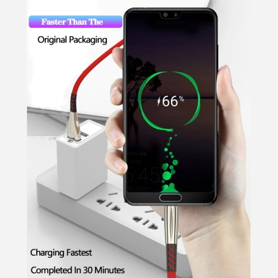 Cablu incarcare 5A 1m, Getihu, pentru telefon sau tableta, USB - Type C, Quick Charge 3.0 5A, incarcare rapida, QIB, mov