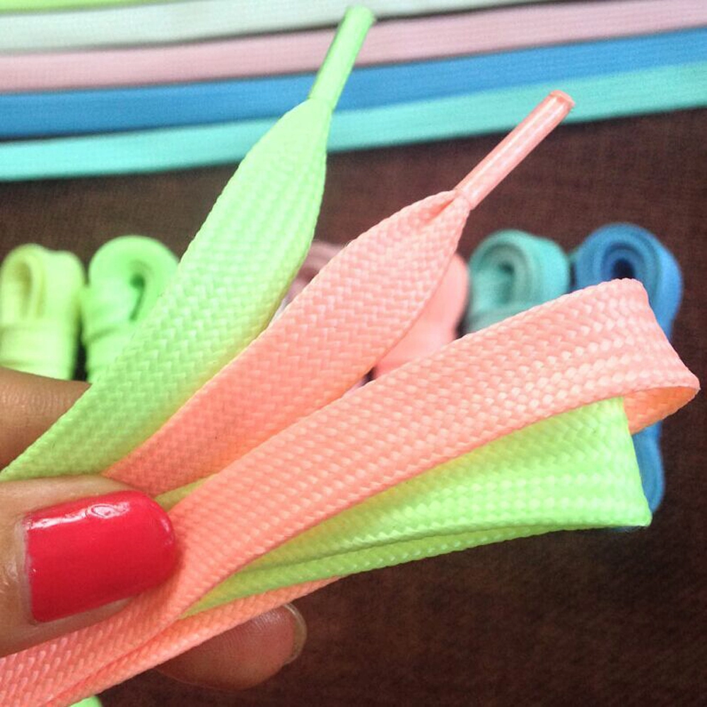 Sireturi fosforescente model sport, lumineaza noaptea, 1 pereche, lungime 100 cm, material textil, verde